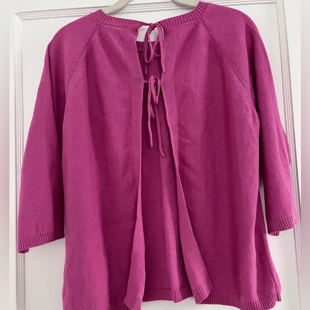 NWT Pink Open Back Sweater